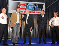 Links MCC-Technikchef Martin Lattner, Andi Aigner; rechts Mitsubishi-Verkaufsleiter DI Nemeth, Sportdirektor Thomas Heuer