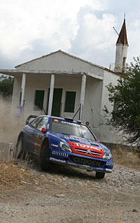 S�bastien Loeb gewann die letzte Zypern-Rallye 2006.