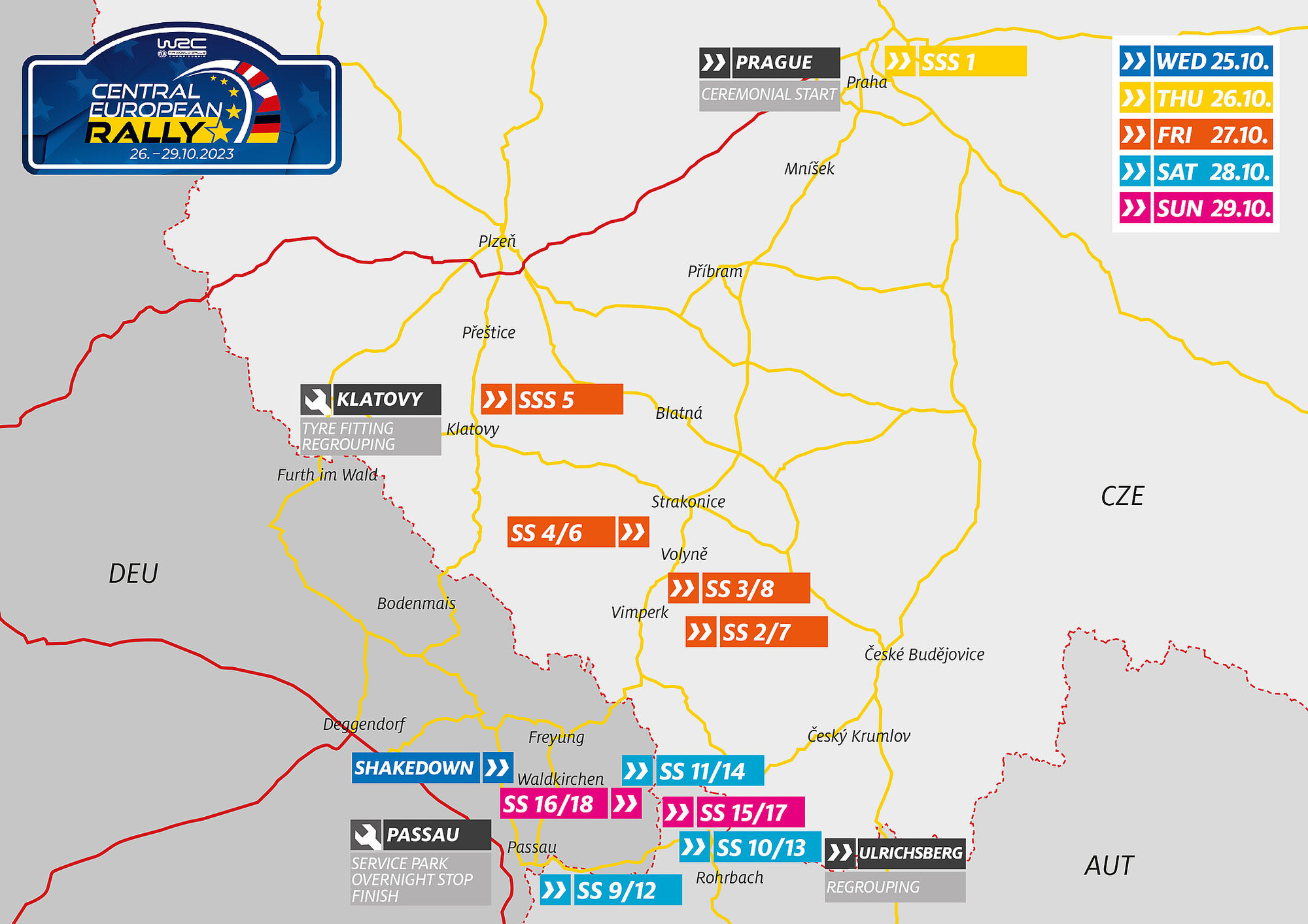 WRC Central European Rally 2023 Trasy jsou zmapovány RALLY